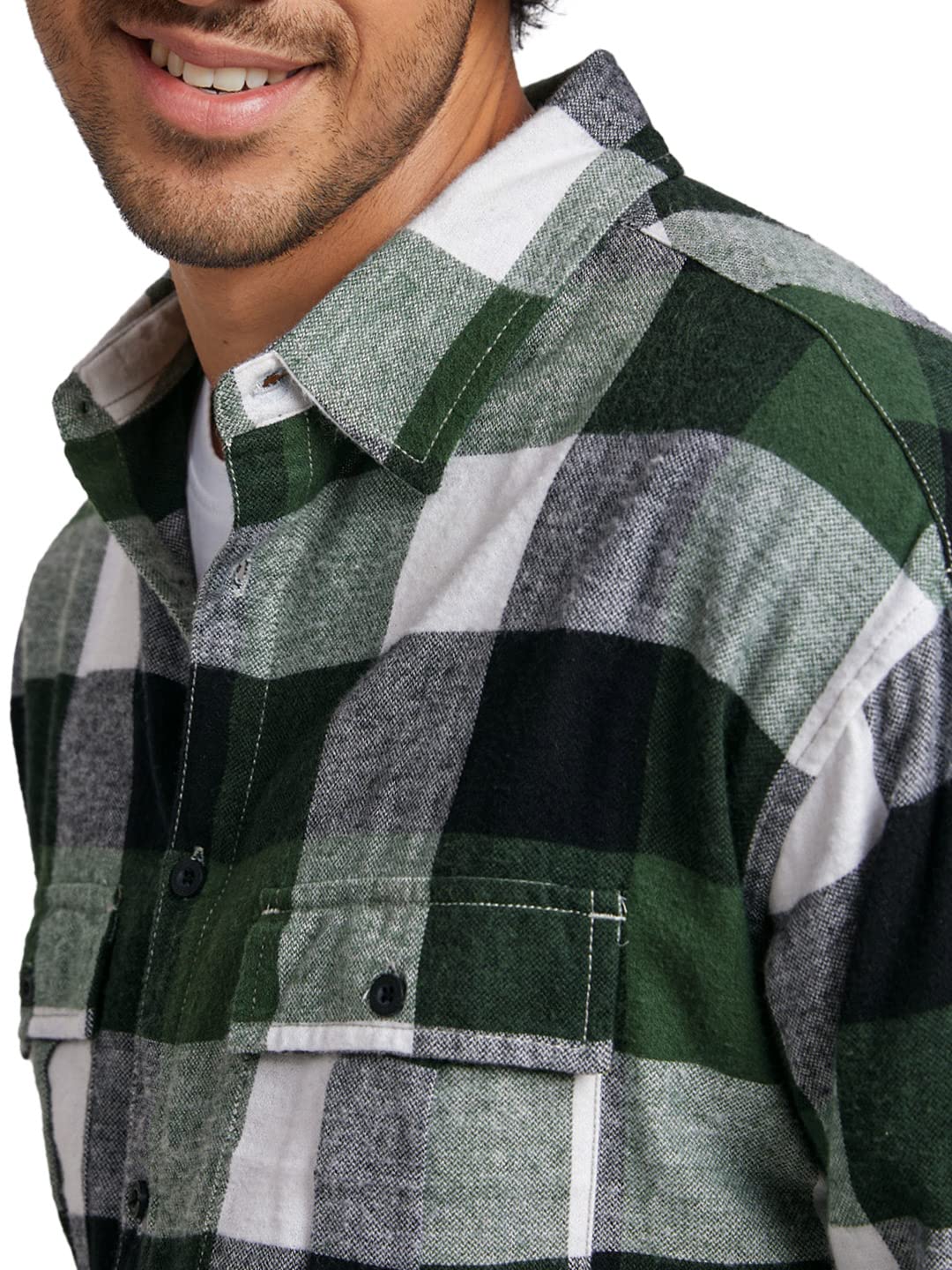 The Souled Store| Plaid: Green Black Mens and Boys Shirts|Full Sleeve|Regular fit Solid |100% Cotton Green & Black Color Men Uti