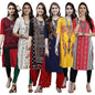 Pinkmint Printed Kurti for Womens Timeless Tradition Kurtis with a Classic Touch (Pack of 6)