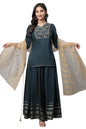 Aurelia Women'S Rayon Solid Set (23Auas14185-605954_Dark Teal, Small