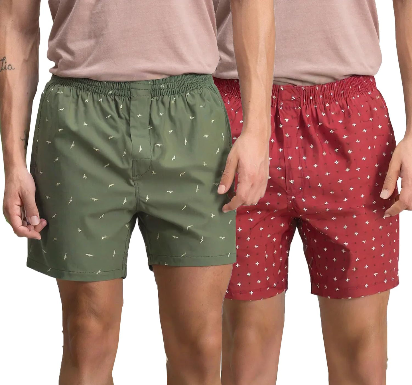 Lymio MenS Cotton Printed Boxer Casual | Underwear | Half Short Pant-Regular Fit With Back Pocket | Available In Combo Pack Of
