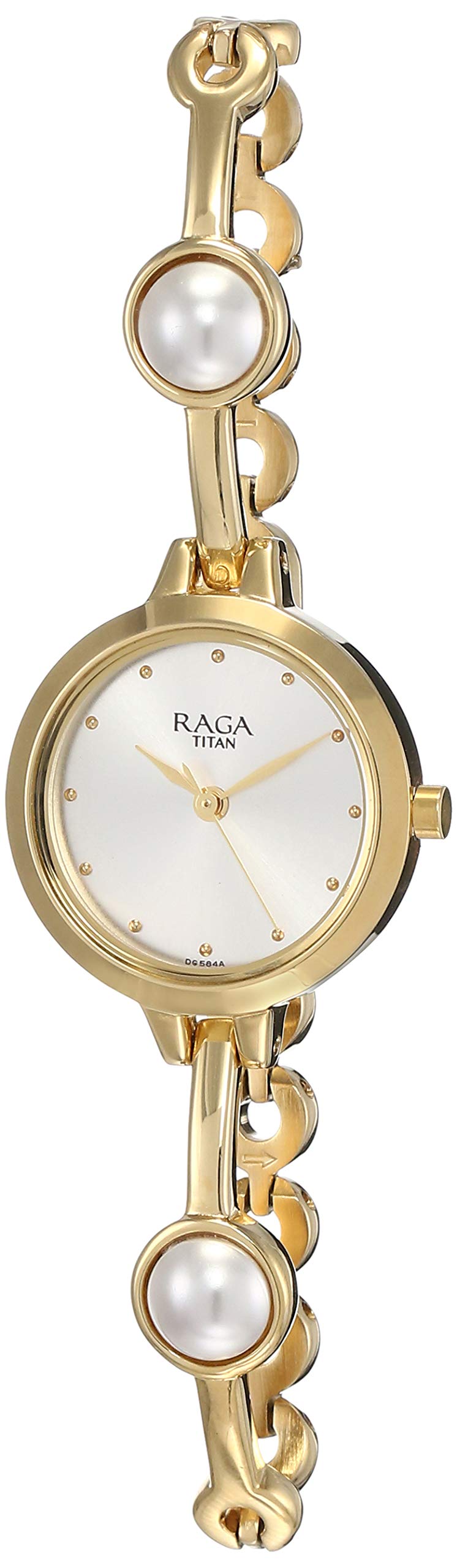 Titan Raga Metal, Leather Jewellery Design, Bracelet, Buckle Clasp, Quartz Glass, Water Resistant Analog Wrist Watch