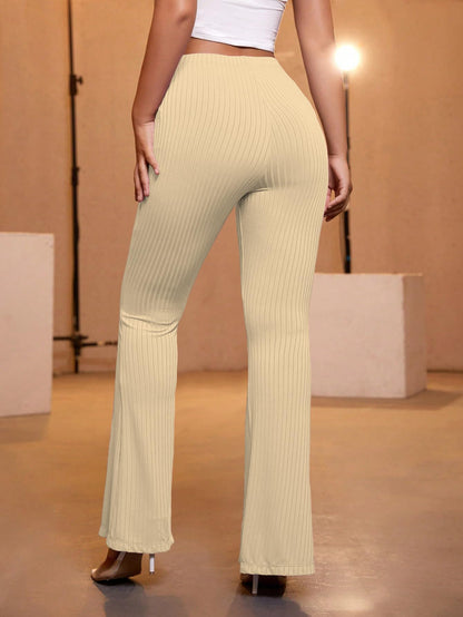 AVANOVA Skin Beige Womens Yoga Dress Pants Stretchy Work Slacks Business Casual Office Flare Bell-Bottom/Boot-Cut Elastic Waist
