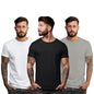 Peppyzone S to 5XL Cotton Round Neck Tshirt for Men - 100% Cotton, Half Sleeve, Combo Pack of 3 T Shirts for Men (in, Alpha, 3XL