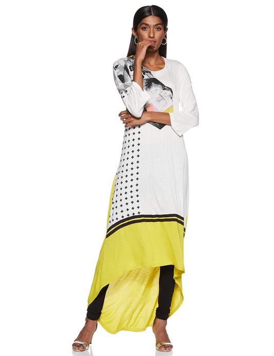 W for Woman Women's Straight Knitted Kurta
