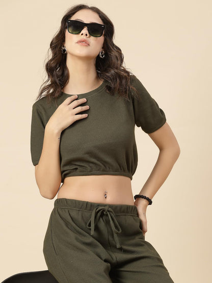Rigo Cotton Co-ord Set for Women | Round Neck, Slim Fit Tracksuit Co-ords Set for Women | Stylish Dresses for Women | Casual Wea