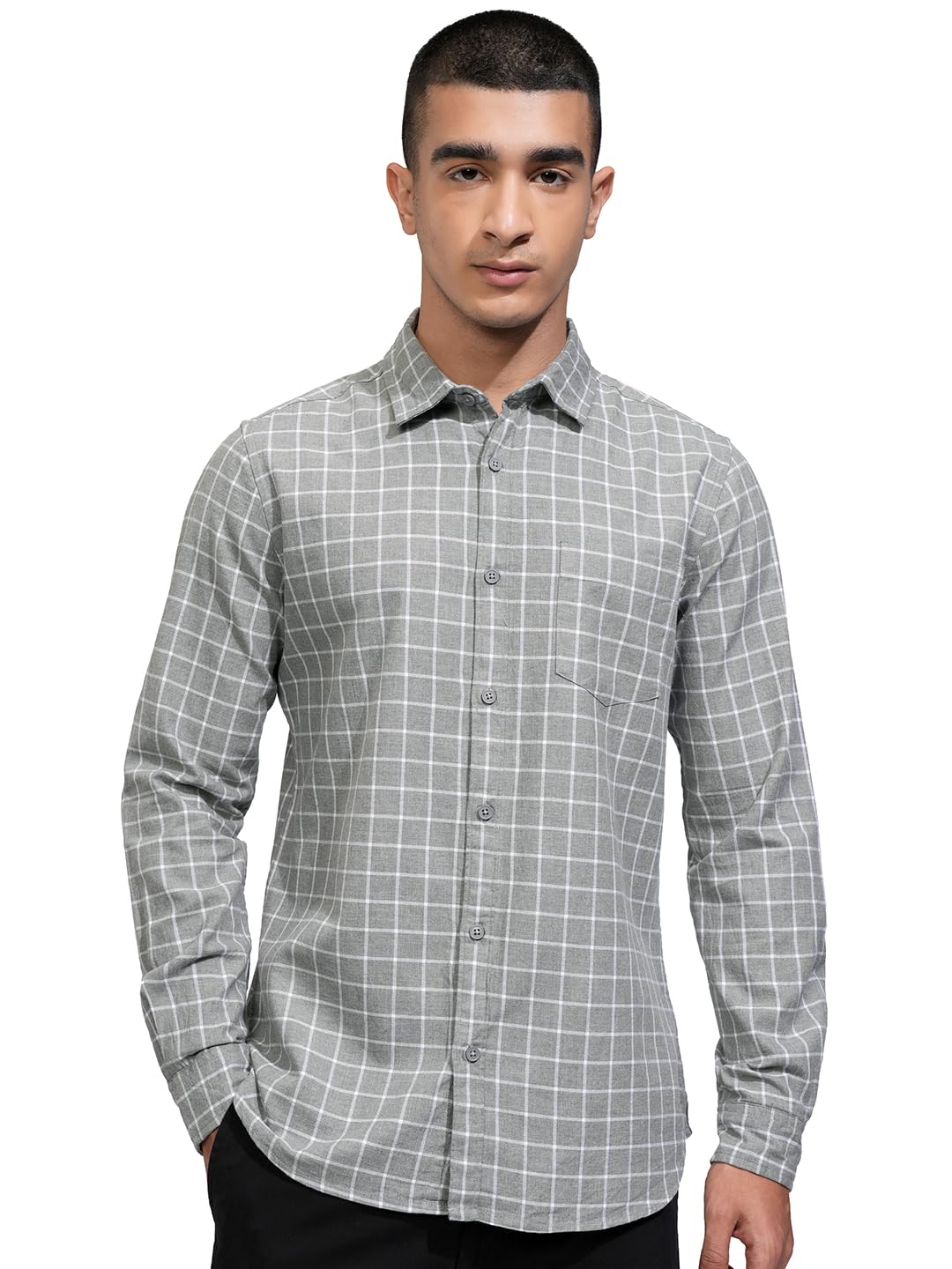 Ketch Men Slim Shirt Khsh002061 Grey S