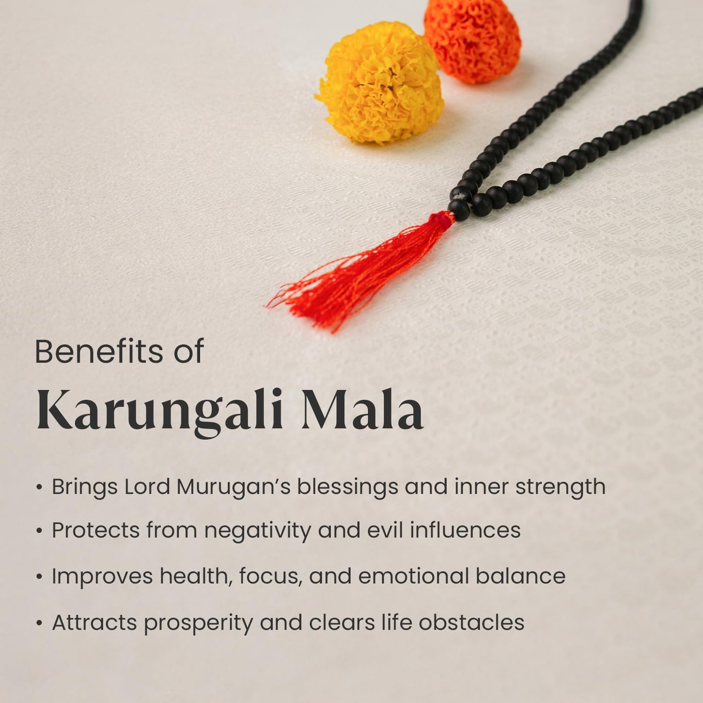 Astrotalk Karungali Malai Original 108 beads for Kids(6mm) | Lord Murugan Blessings & Mangal Dosha Protection | Mala for Peace, Power & Prosperity | Karungali Mala Original for Kids
