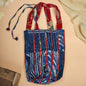 Fabindia Women Blue Cotton Tote Bag (35.5cm x 31cm)