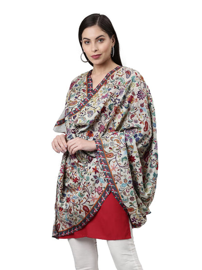 Pashmoda Women Khwabida Pure Wool Kalamkari Shawl (Size: 101 X 203 Cms)