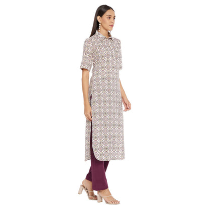 Tissu Women's Cotton Multicolored Printed Kurta 2109_Multicolored