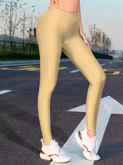 Shasmi Girls & Womens Shimmer Gold Color Solid Knitted Tailored Cut & Slim Fit Stretchable Nylon Elasthane Fabric Ankle Length