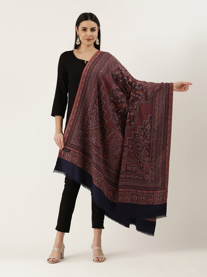 Pashmoda Women Aaraish Kashmiri Royal Paisley Design Jamawar Shawl (Size: 101 X 203 Cms)