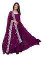 Fashion Basket Georgette Anarkali Dress For Women Red