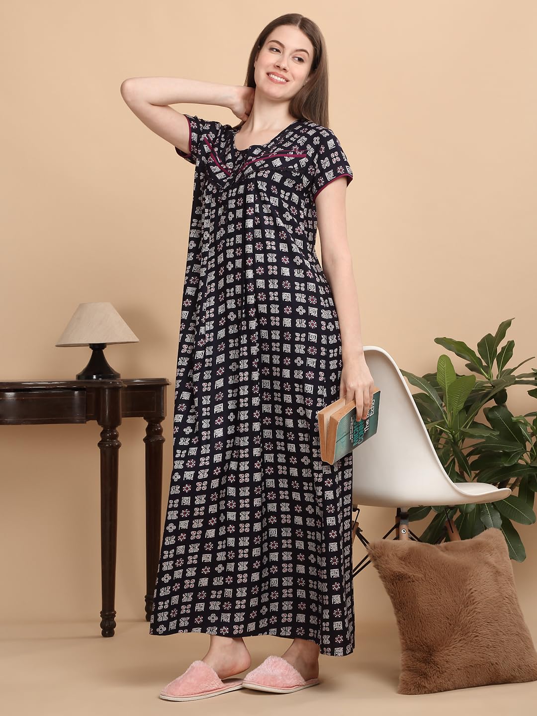 Sweet Dreams Women Printed Night Dress