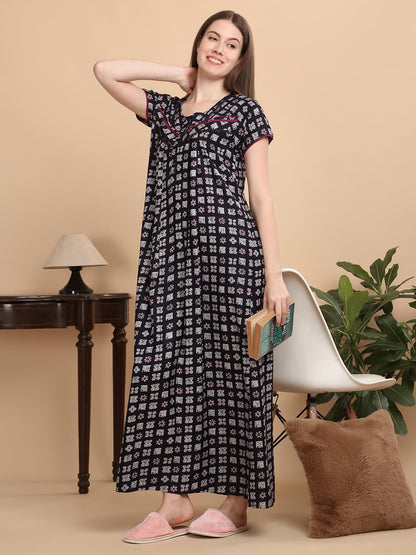 Sweet Dreams Women Printed Night Dress