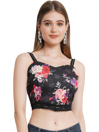 POPWINGS Casual Crop Top for Women || V-Neck Women Crop Tops for Summer || Stylish Western Sleeveless Crop Tops Multicolour