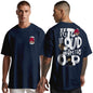Peppyzone Mens Oversized Fit T-Shirt (PZ-OST-Trendy46_Navy Blue