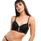 Enamor F040 Long Line Lift T-Shirt Bra - Padded Wired Medium Coverage - Black