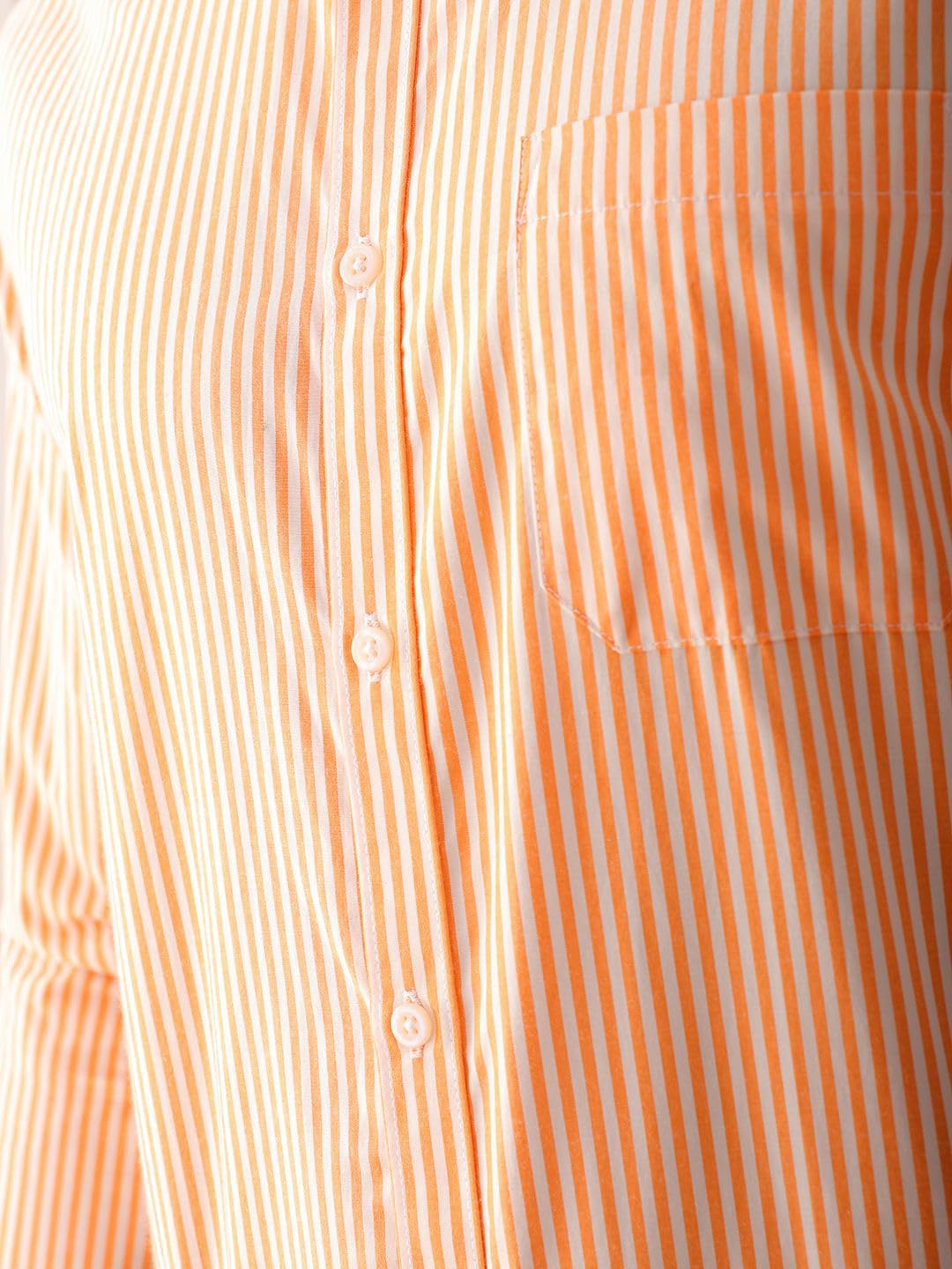 The Indian Garage Co Mens Slim Fit Shirt (0424-SHFRST-01-04_Orange