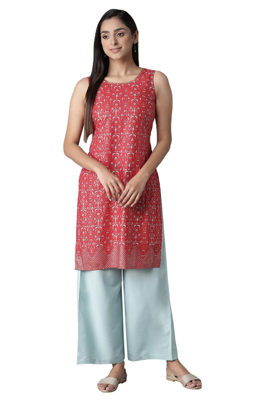 Aurelia Women Viscose Regular Kurta-Straight Palazzo