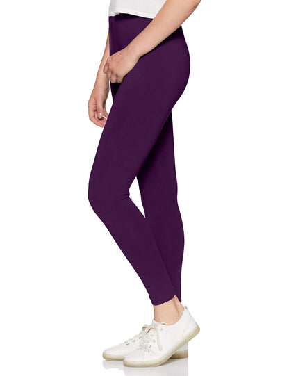 Rupa Women Mid Rise Softline 4D Cotton Stretch Comfort Leggings All-Purpose Fashion for Western, Ethnic, Sporty, and Casual Wear