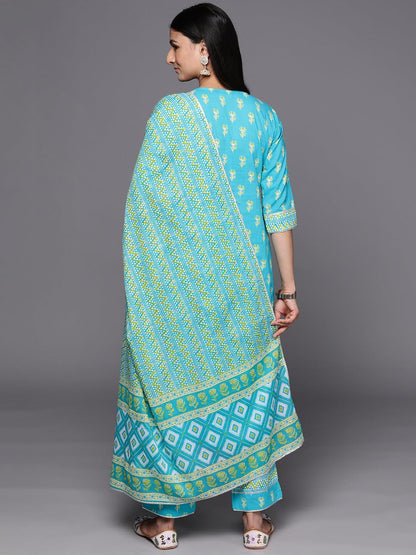 Libas WomenS Cotton Kurta Sets (34182_Blue