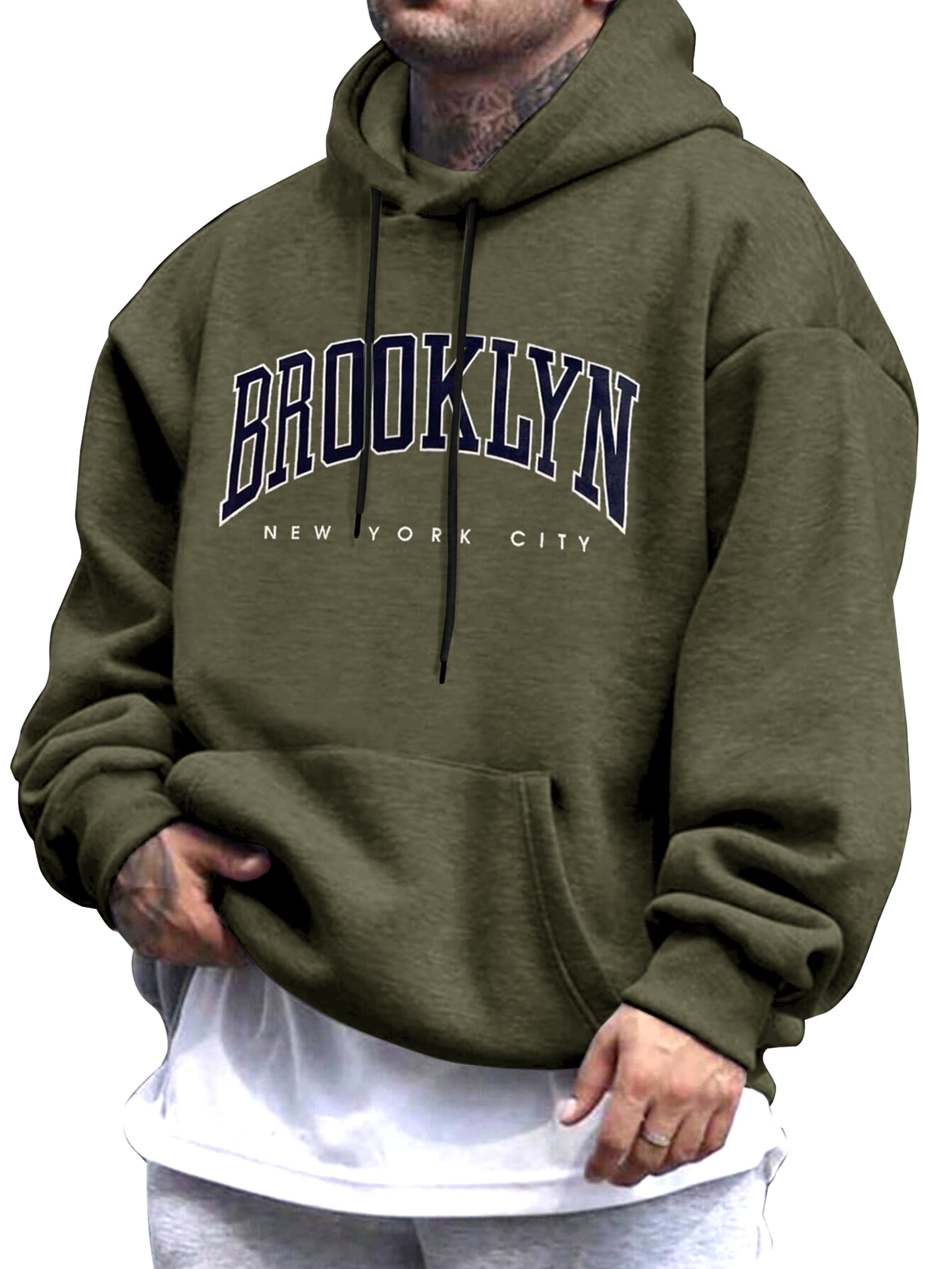 Noble Monk MenS Baggy Fit Sweatshirts Hoodie | Drop Shoulder Oversized Hooded Sweatshirt | Long Sleeve Sweatshirts Hoodie For M