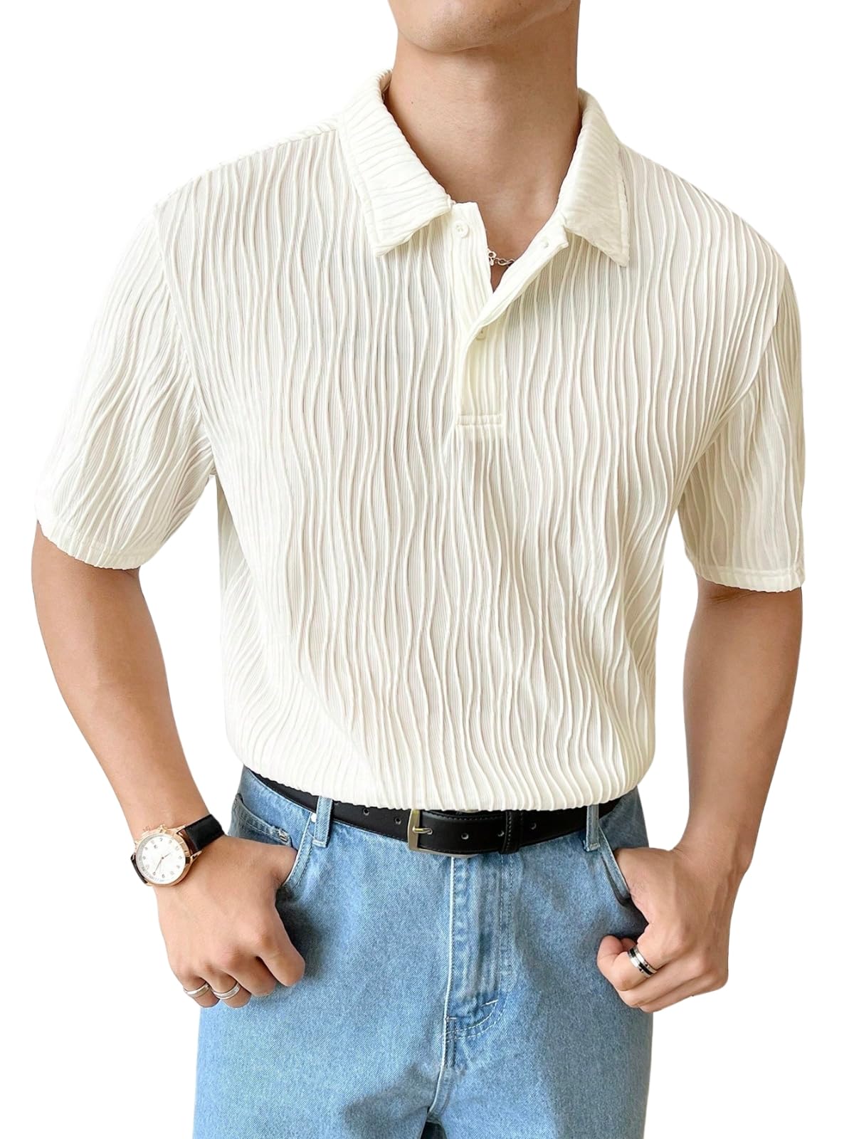 OM SAI LATEST CREATION Mens Solid Regular Fit T-Shirt (OSLC-MT-1077_White