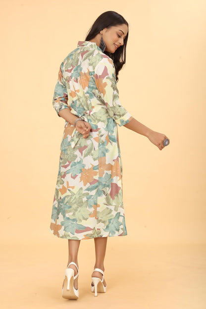 Kesudi Latest Floral Print A-Line Dress For Women Stylish Summer Printed Rayon Dress For Women Modern & Chic Design New 2025 Col
