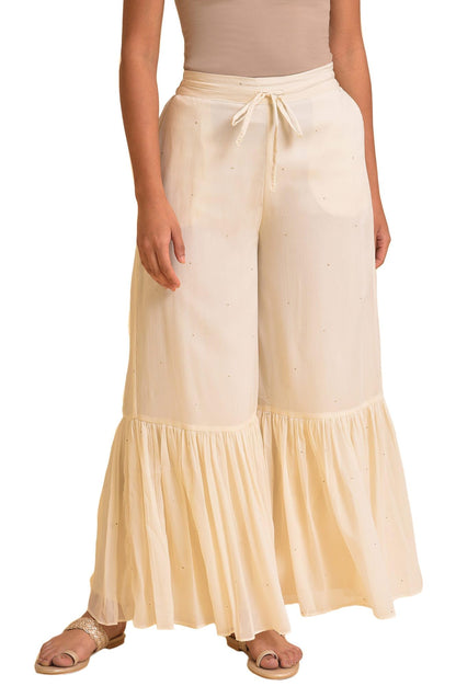 W Chiffon Strechable Sharara For Women | Chiffon Sharara For Women | W For Woman
