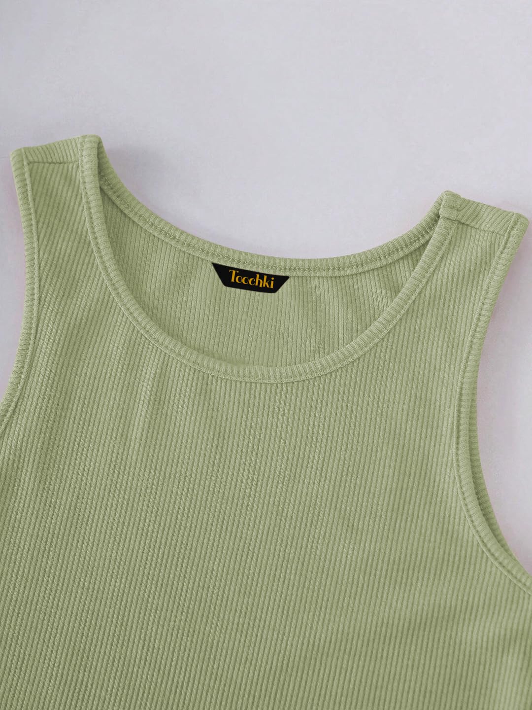 Toochki Tops for Woman | Spandex Top | Crop | Short | Western | for Jeans | Sleeveless | Stretchable | Mint Green
