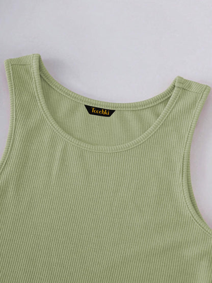Toochki Tops for Woman | Spandex Top | Crop | Short | Western | for Jeans | Sleeveless | Stretchable | Mint Green