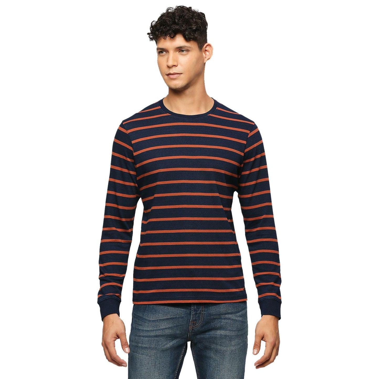 Pepe Jeans MenS Striped Slim Fit T-Shirt (Pm509278_Indigo Blue
