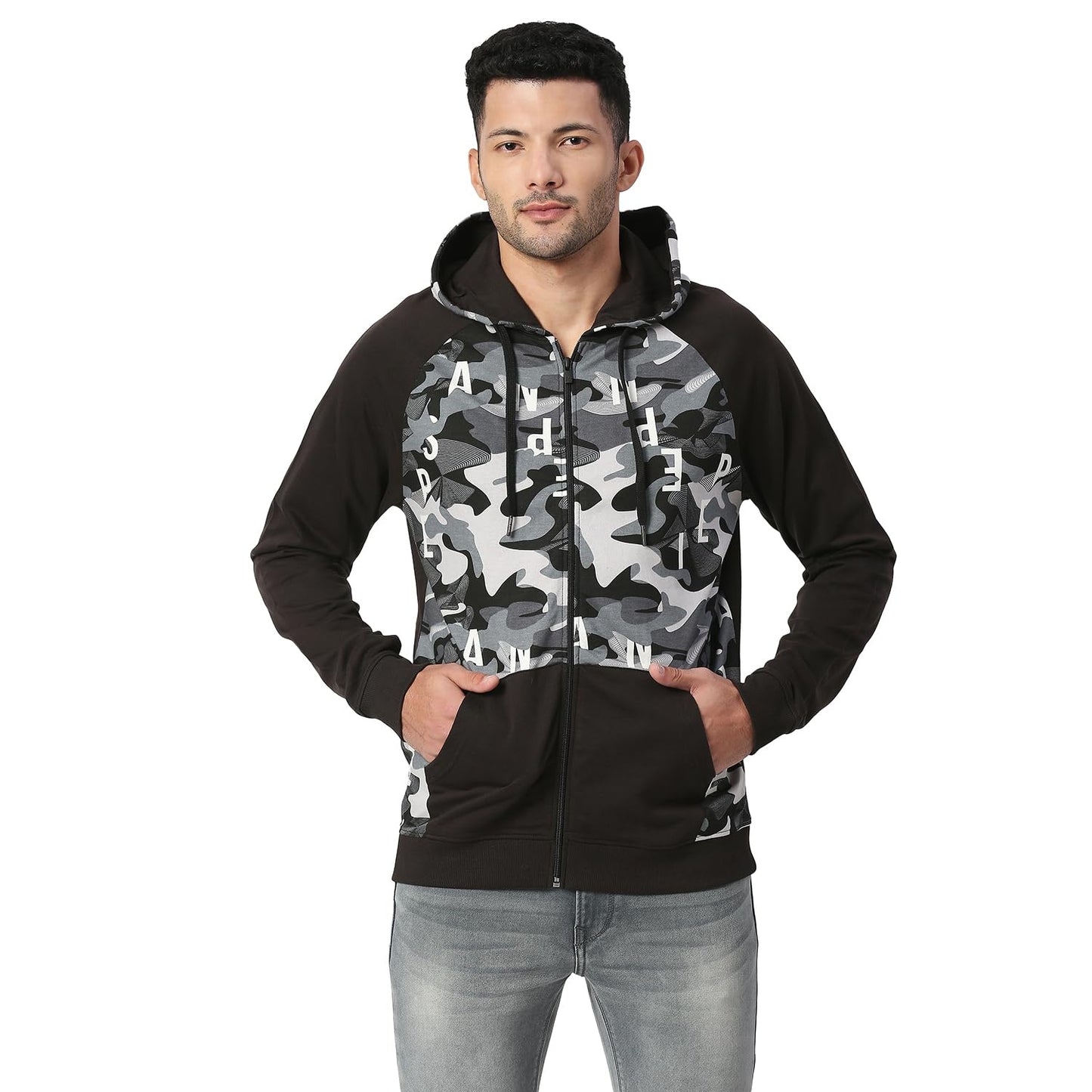 Pepe Jeans Mens Joseph Sr Graphic Printed Hooded Sweatshirt, Black,Xl