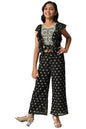 Aurelia Girl's Polyester Top & Palazzo (22AUG10285A-604693_Black