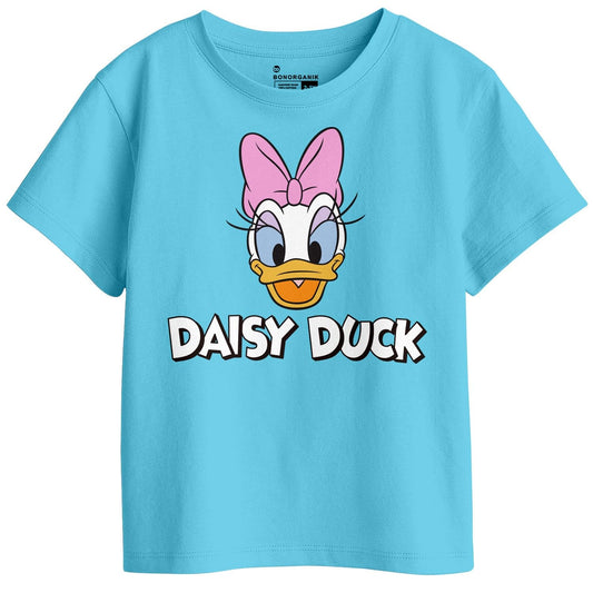 Bon Organik Girls Regular Fit T-Shirt (BON11414_Sky Blue