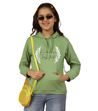 Kyda Kids Girls Cotton Hooded Neck Hoodies - Sweatshirt With Hoodies Full Sleeves Girls Winter Wear, Long Sleeve Sweatshirts For