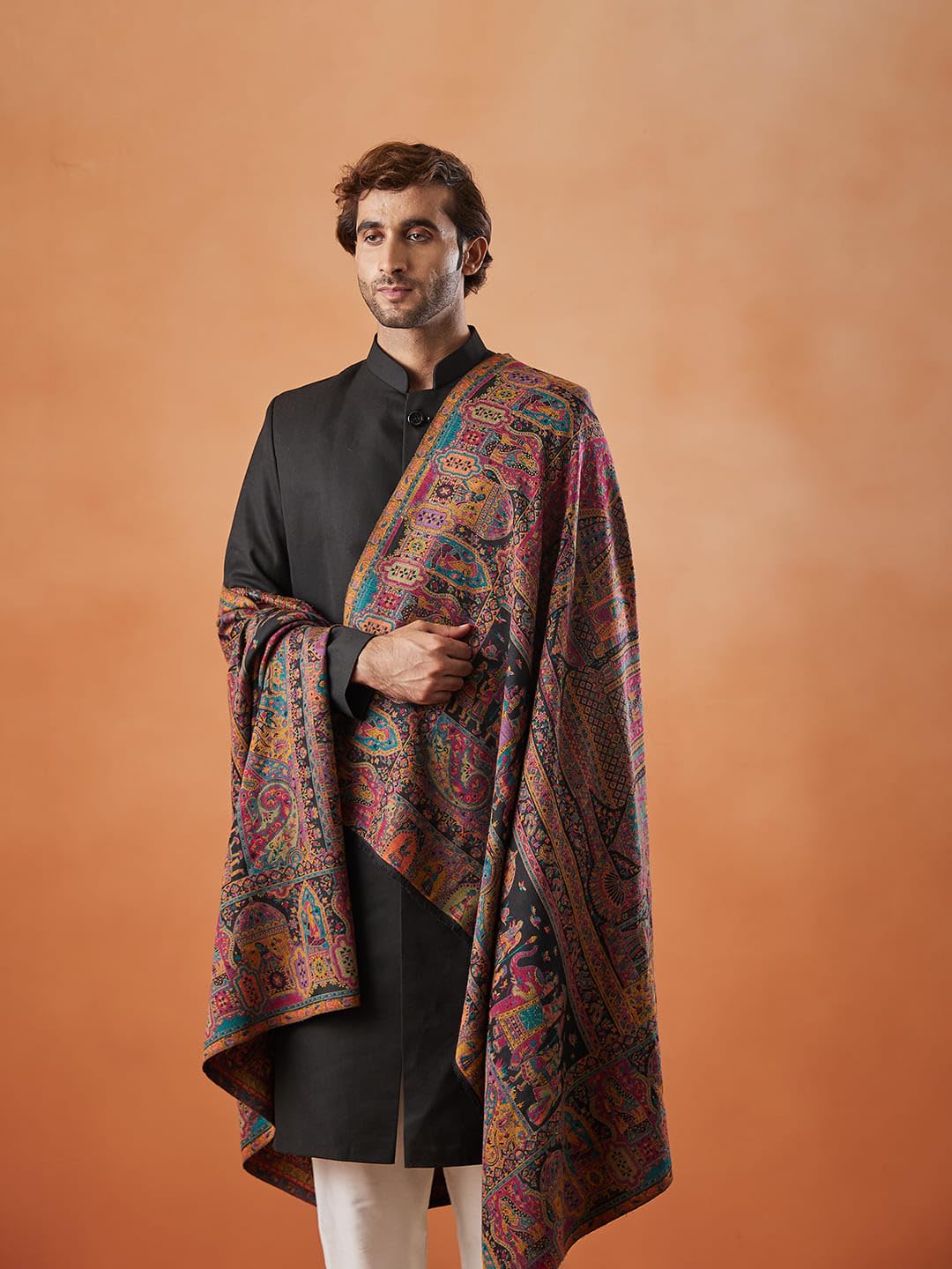 Pashmoda Men Shahi Mehfil Kaani Shawl (Size: 101x203 Cm)