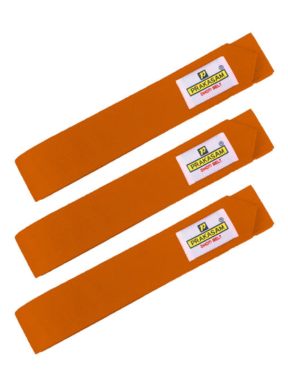 PRAKASAM COTTON Mens Cotton Dhoti Belt | Durable Canvas Cotton Waist Belt for Traditional Dhoti | Adjustable & Comfortable Dhoti