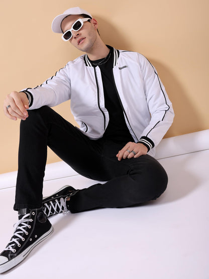 The Indian Garage Co Mens Bomber Jacket (0521-JKT-48_White