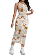 Toochki Dress for Women | One Piece Dresses | Midi Bodycon for Womens | Newspaper Printed Body con
