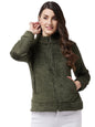 Modeve Women Solid Full Sleeve Jacket For Winter Jacket For Winte-Olive