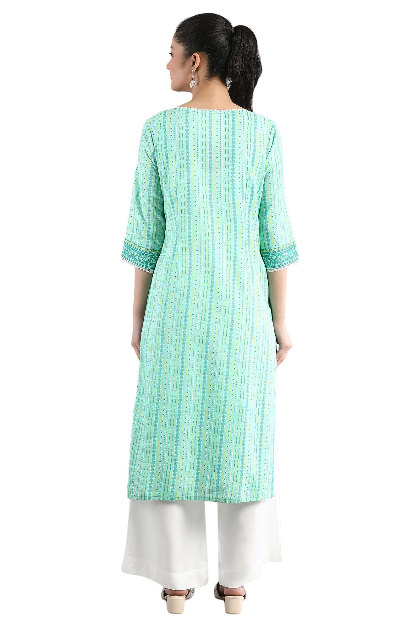 Aurelia Women's Viscose Printed Regular Kurta