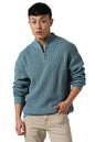 Hubberholme Men Acrylic Knitted Relaxed Fit Round Neck Full Sleeves Sweaters 3 Blue