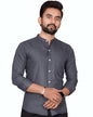 Besix MenS Cotton Solid Shirt With Mandarin Collared Full Sleeve Button Closure Curved Hem Straight Length And One Pocket | Mdr