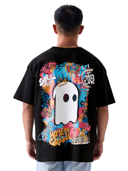 The Souled Store 10th Anniversary: Limited Edition Oversized T-Shirts Black
