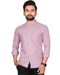 Besix MenS Cotton Solid Shirt With Mandarin Collared Full Sleeve Button Closure Curved Hem Straight Length And One Pocket | Mdr