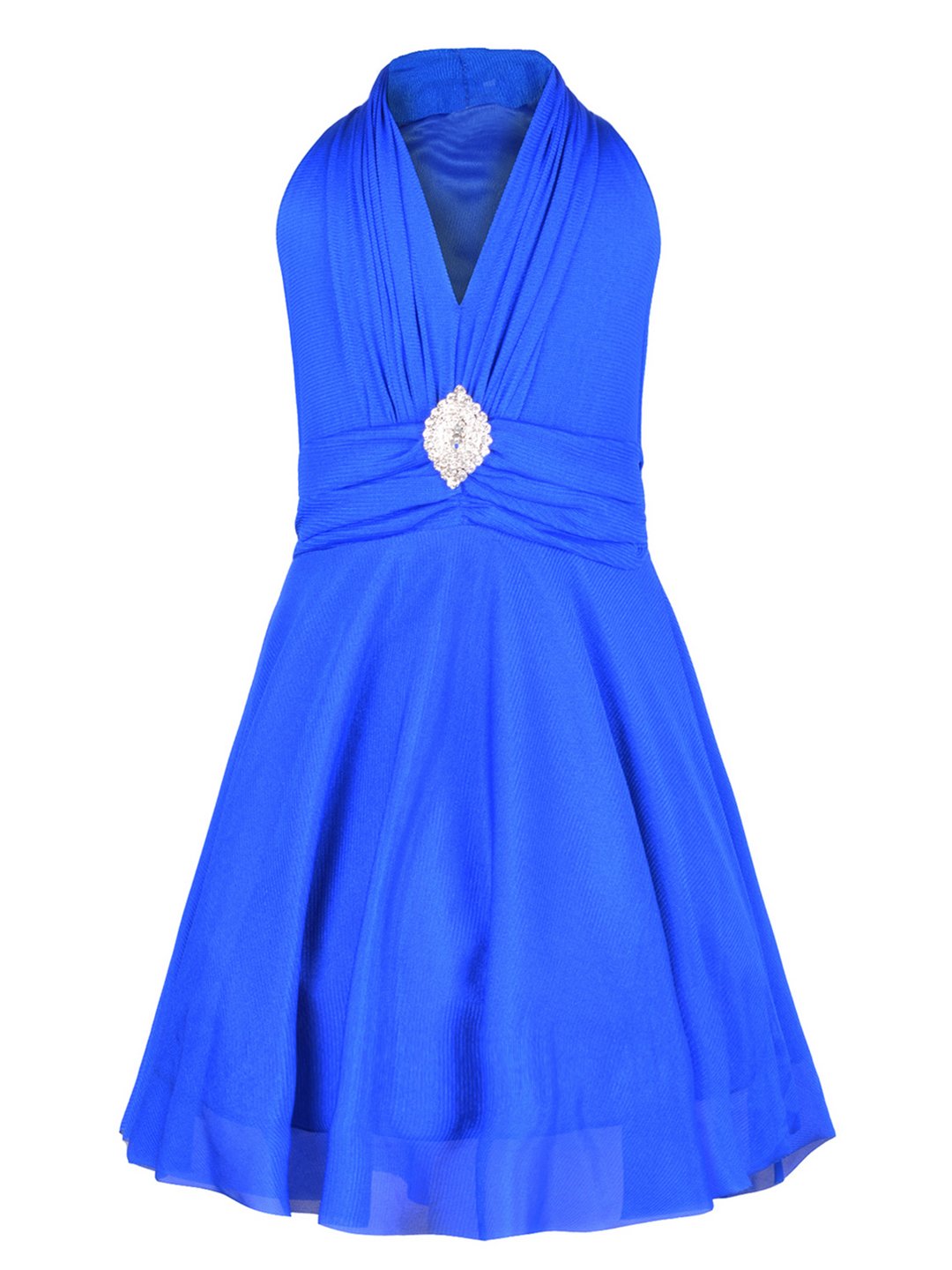Aarika Baby-Girl's Net Fit and Flare Knee-Length Dress (JN_C-204_Blue