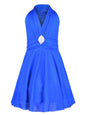 Aarika Baby-Girl's Net Fit and Flare Knee-Length Dress (JN_C-204_Blue