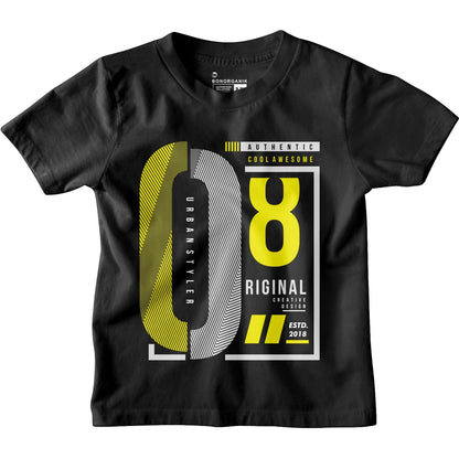 Bon Organik Boys Regular Fit T-Shirt (BON12176_Black